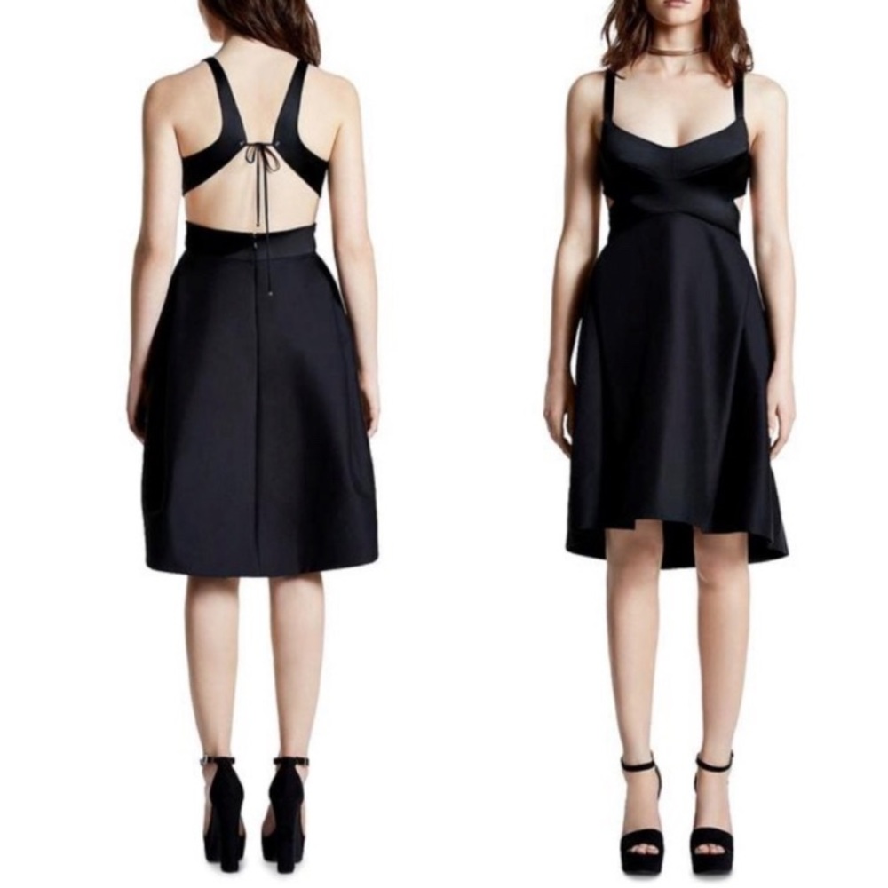 HALSTON HERITAGE Black Cut-Out Dress- size 4-NWT! GORGEOUS